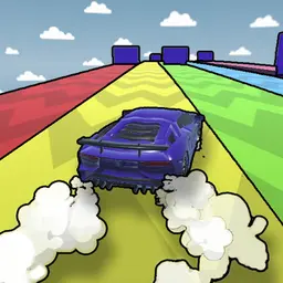 Race on Obby Rainbow Roads Free Game Online